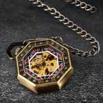 Orologio da taschino scheletrato ottagonale