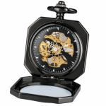 Orologio da taschino scheletrato quadrato meccanico