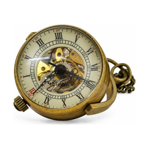 Orologio da taschino scheletrato steampunk