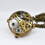 Orologio da taschino scheletrato steampunk
