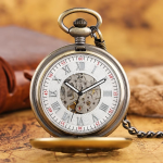 Orologio da taschino scheletrato vintage con uccelli