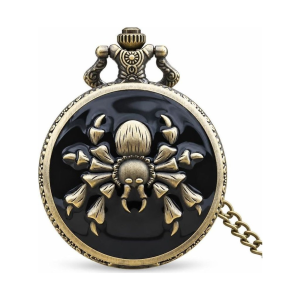 Orologio da taschino steampunk a ragno color bronzo