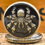 Orologio da taschino steampunk a ragno color bronzo