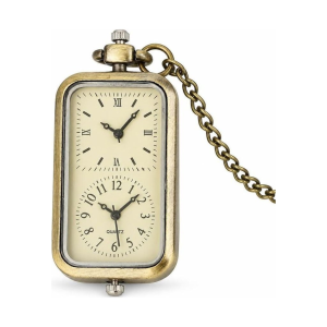 Orologio da taschino steampunk al quarzo a doppio quadrante