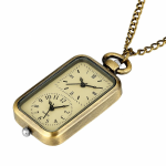 Orologio da taschino steampunk al quarzo a doppio quadrante