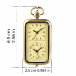 Orologio da taschino steampunk al quarzo a doppio quadrante