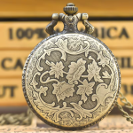 Orologio da taschino steampunk al quarzo in lega