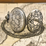 Orologio da taschino steampunk al quarzo in lega