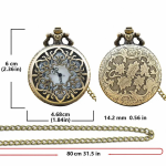 Orologio da taschino steampunk al quarzo in lega