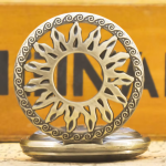 Orologio da taschino steampunk al quarzo in ottone