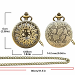 Orologio da taschino steampunk al quarzo in ottone