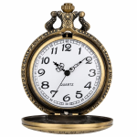 Orologio da taschino steampunk al quarzo traforato