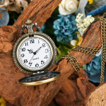 Orologio da taschino steampunk al quarzo traforato