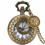 Orologio da taschino steampunk al quarzo traforato