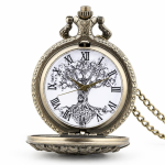 Orologio da taschino steampunk con albero della vita
