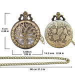 Orologio da taschino steampunk con albero della vita