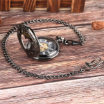Orologio da taschino steampunk con apertura a cuore