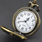 Orologio da taschino steampunk con aquila in bronzo