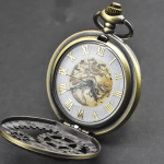 Orologio da taschino steampunk con catena da 80 cm