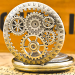 Orologio da taschino steampunk con catena da 80 cm