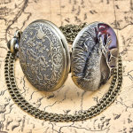 Orologio da taschino steampunk con cervo canadese