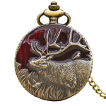 Orologio da taschino steampunk con cervo canadese