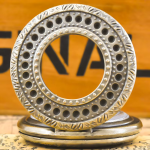 Orologio da taschino steampunk con coperchio apribile