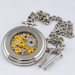 Orologio da taschino steampunk con quadrante aperto