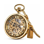 Orologio da taschino steampunk con quadrante scheletrato