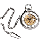 Orologio da taschino steampunk con quadrante traforato