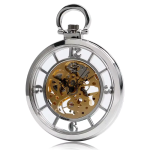 Orologio da taschino steampunk con quadrante traforato