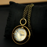 Orologio da taschino steampunk con vetro sferico