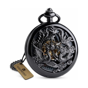 Orologio da taschino steampunk drago e fenice