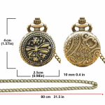 Orologio da taschino steampunk in bronzo