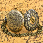 Orologio da taschino steampunk in ottone