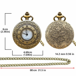 Orologio da taschino steampunk in ottone