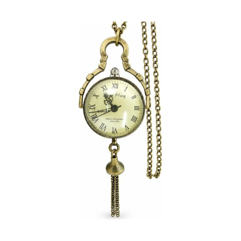 Orologio da taschino steampunk in ottone a carica manuale