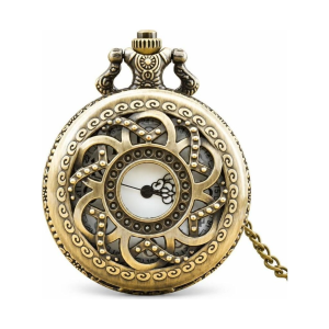 Orologio da taschino steampunk in ottone color bronzo