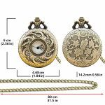 Orologio da taschino steampunk in ottone color bronzo