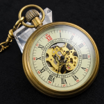 Orologio da taschino steampunk in rame a carica manuale