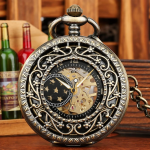 Orologio da taschino Steampunk meccanico traforato