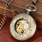 Orologio da taschino Steampunk meccanico traforato