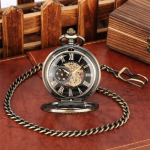Orologio da taschino Steampunk meccanico traforato
