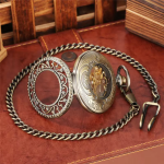 Orologio da taschino Steampunk meccanico traforato