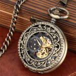 Orologio da taschino Steampunk meccanico traforato